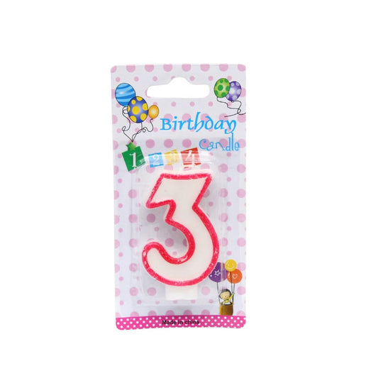 3 (Number) Birthday Candle