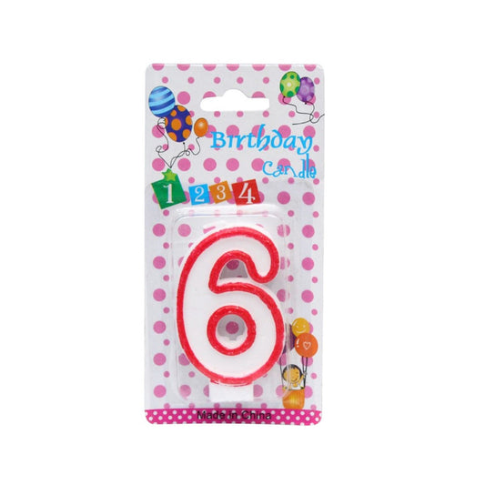 6 (Number) Birthday Candle