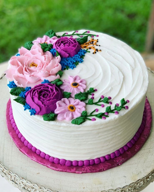 Garden Peony Flower Cake