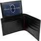 Tommy Hilfiger Men's Genuine Leather Passcase Wallet with Multiple Card Slots