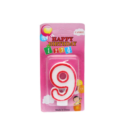 9 (Number) Birthday Candle